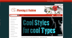 Desktop Screenshot of piercing-and-fashion.de